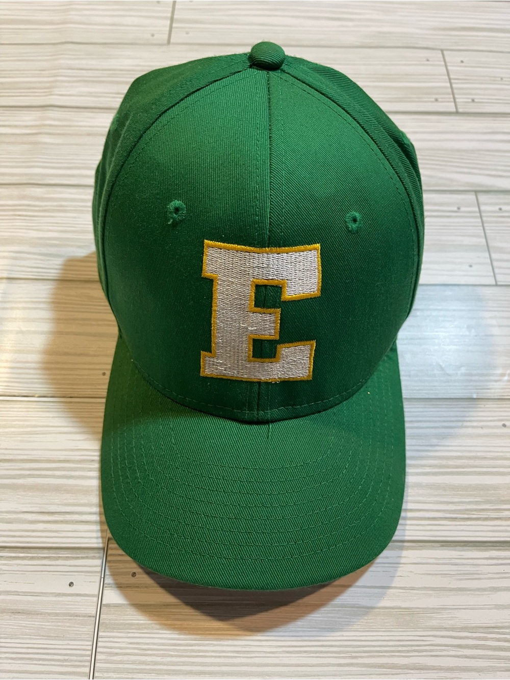 Green  Cap with White & Yellow 'E' Patch